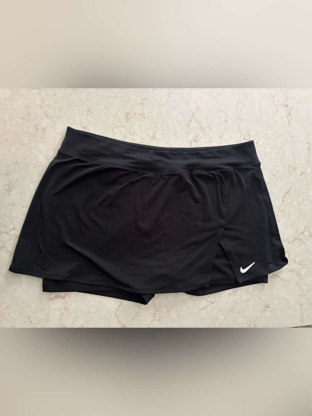Nike Black Athletic Skort with White Swoosh